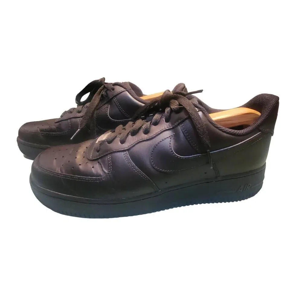 Nike Air Force 1 Low Triple Black Shoes Sneakers AF1 Men's Size 10.5 NO BOX - Picture 1 of 9